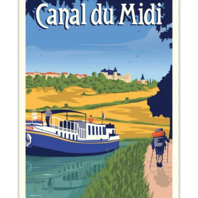 Affiche - Le canal du midi - Randonnée
