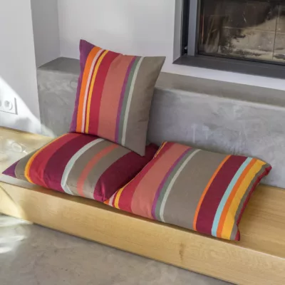Housses de coussin coton 40x40 cm - Collioure rouge