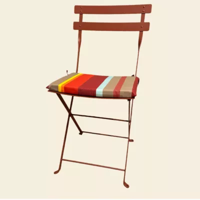 Galette de chaise - Bistro Fermob -Collioure rouge